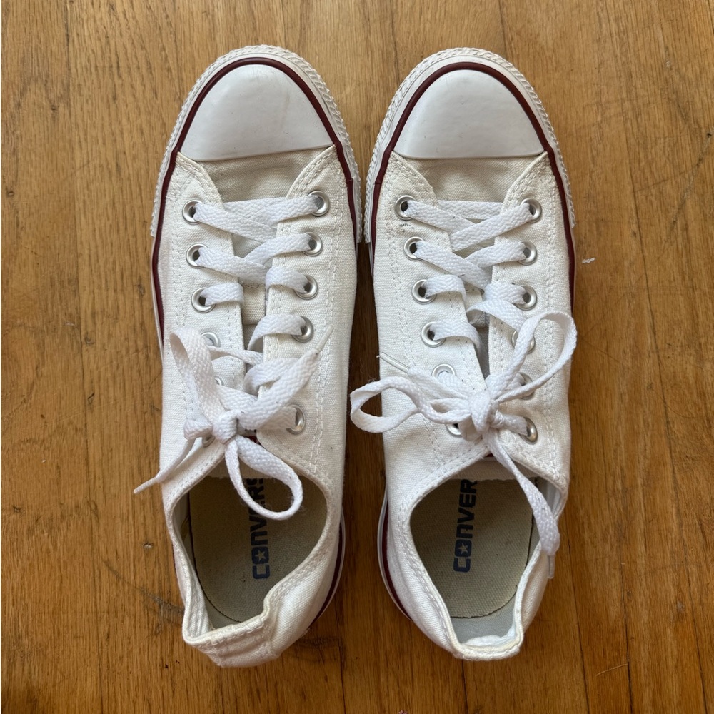 Converse White Low-top All Star Canvas Sneakers